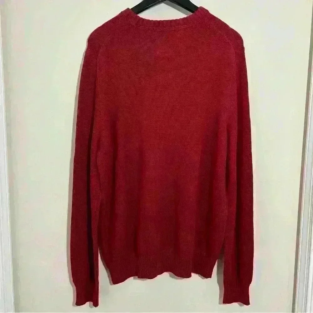 St Johns Bay Men XL Maroon Sweater 100% Cotton NWT